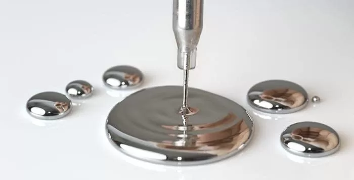 pure liquid mercury